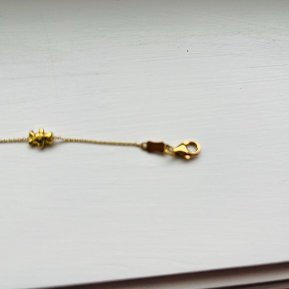 18k Gold Bears Bracelet Kids 7 Inch - Picture 4 of 12
